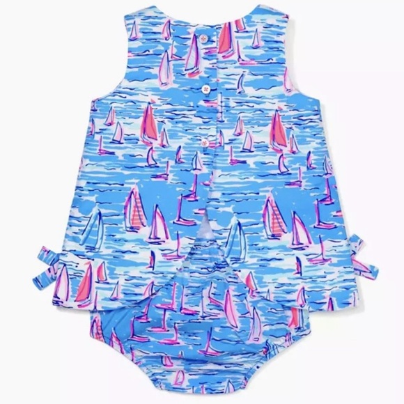 Lilly Pulitzer Sailboat Print Baby Dress and Bloomers from Saks - Picture 2 of 7